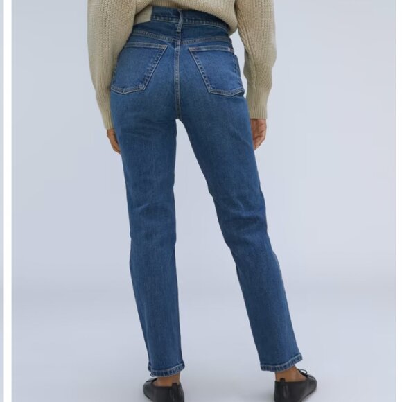 Everlane Original Cheeky Jean - Crop - Washed Midnight (27) - Picture 2 of 7